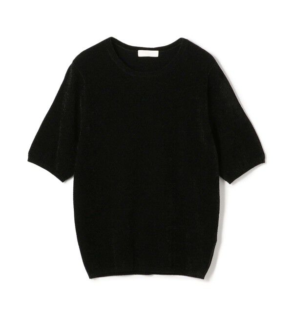 Ballsey「ストレッチベルベット ハーフスリーブプルオーバー」|ニット・セーター|19 ブラック