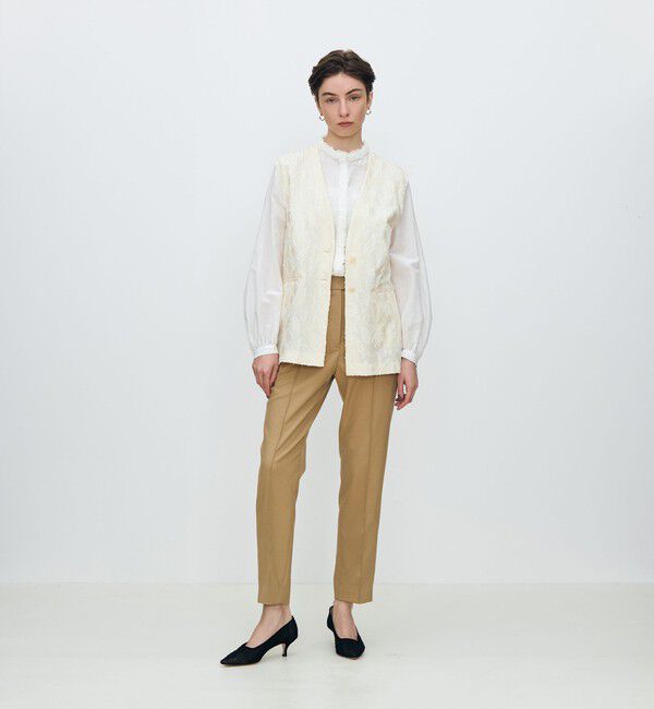 TOMORROWLAND collection「シャイニーカットジャカード Vカラージレ」|ベスト・ジレ|