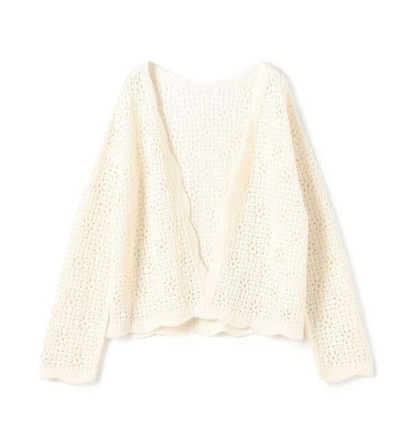 GALERIE VIE「カシミヤレース フロントオープンカーディガン」|カーディガン|11 ホワイト