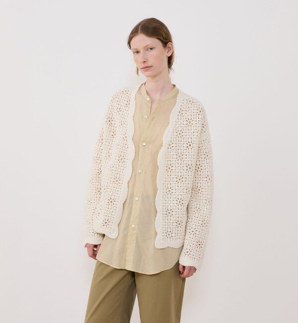 GALERIE VIE「カシミヤレース フロントオープンカーディガン」|カーディガン|
