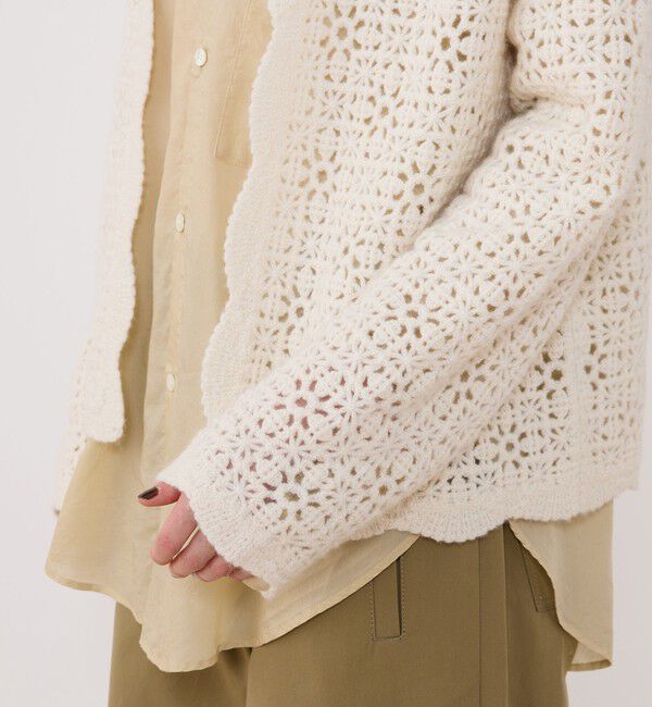 GALERIE VIE「カシミヤレース フロントオープンカーディガン」|カーディガン|