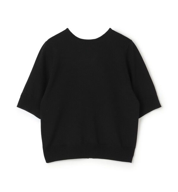 Ballsey「パールコンビ バックシャンハーフスリーブプルオーバー」|ニット・セーター|19 ブラック