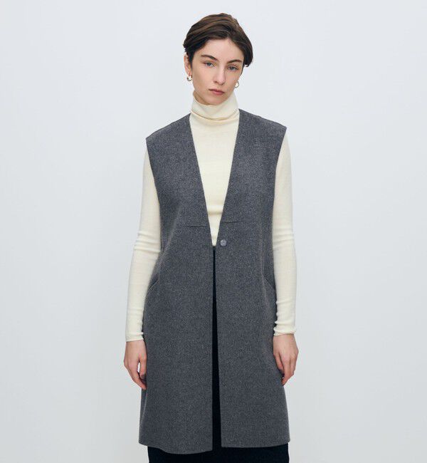 TOMORROWLAND collection「スーパーダブルフェイス Vカラージレ」|ベスト・ジレ|