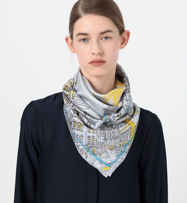 TOMORROWLAND GOODS「【別注】manipuri CITY シルクスカーフ」|バンダナ・スカーフ|