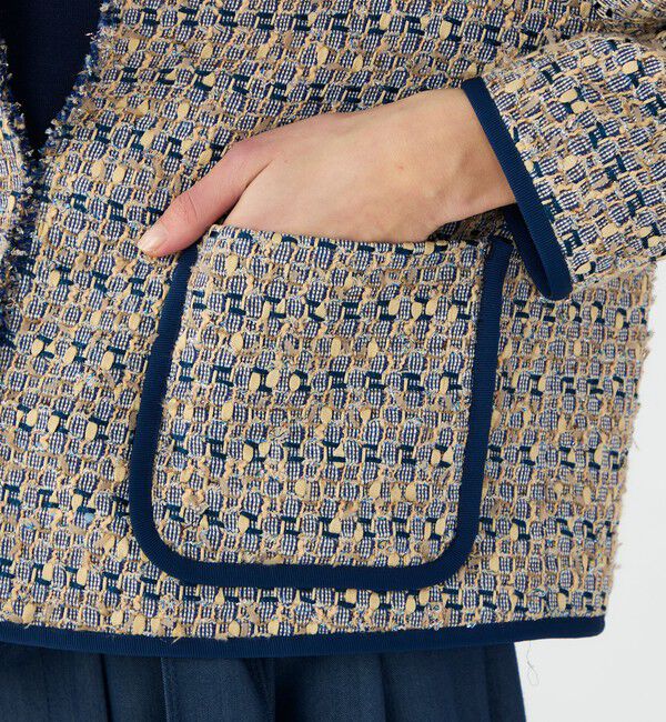 Ballsey「Blueberry Tarte クルーネックジャケット」|ノーカラージャケット|