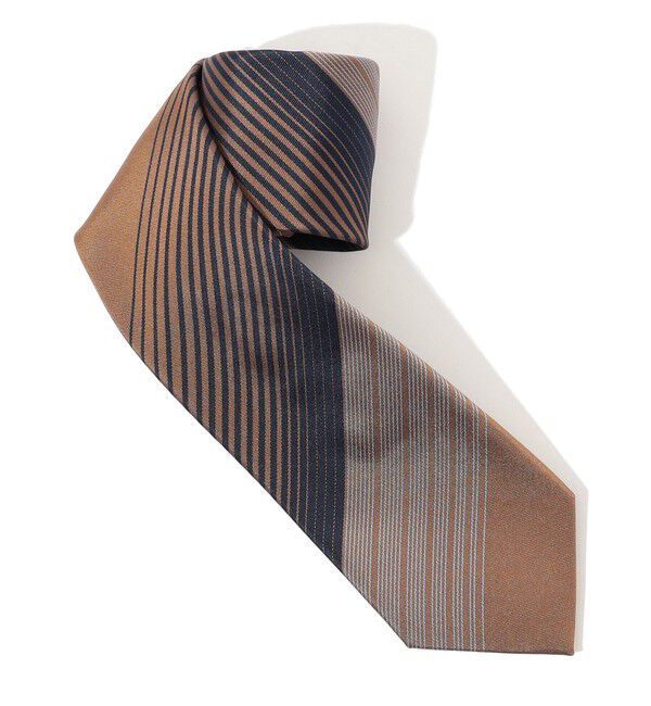 TOMORROWLAND GOODS「FRANCO BASSI シルク レジメンタルストライプネクタイ」|ネクタイ・蝶ネクタイ|46 ブラウン系