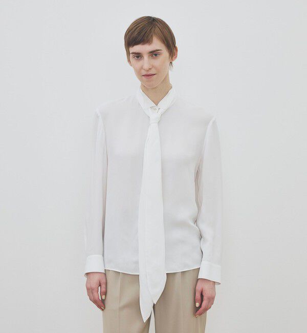 DES PRES「ハイツイストレーヨン ボウタイドレスブラウス」|シャツ・ブラウス|