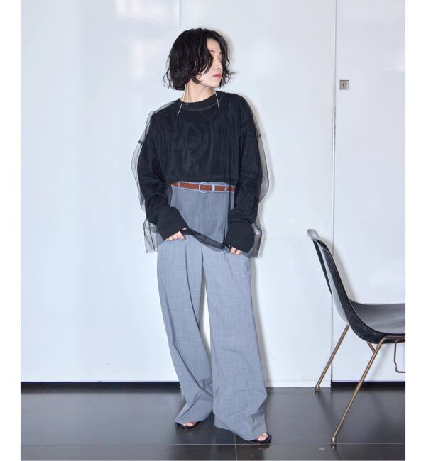  「《予約》[THE MOOD]チュール ロングTシャツ」|Tシャツ・カットソー|