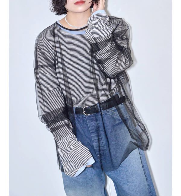  「《予約》[THE MOOD]チュール ロングTシャツ」|Tシャツ・カットソー|