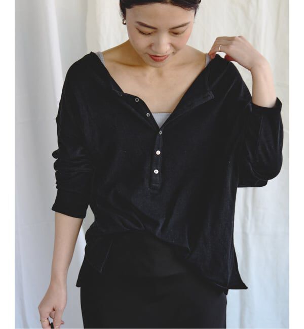 EMILYWEEK「Foggyコットン2WAYプルオーバー」|Tシャツ・カットソー|ブラック