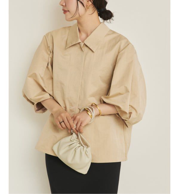 Plage「Tuck Sleeves シャツ」|シャツ・ブラウス|ベージュ