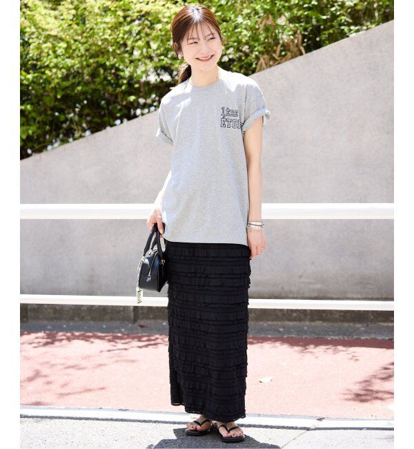 SLOBE IENA「《追加2》フリルカットソータイトスカート」|スカート|