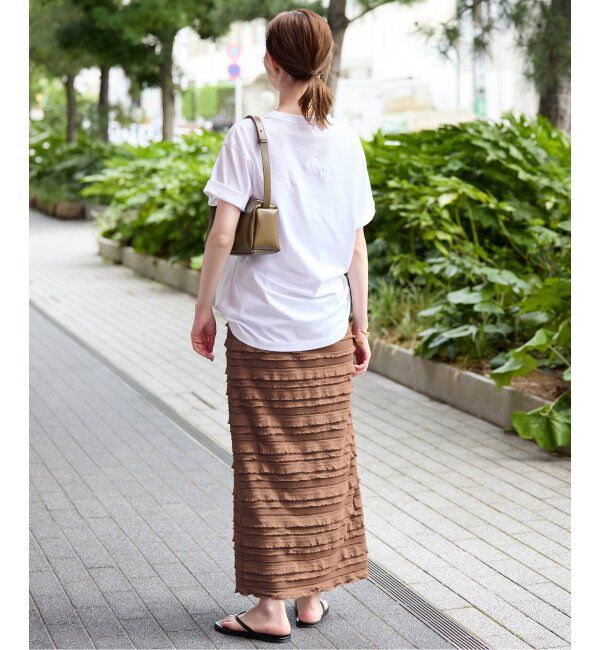 SLOBE IENA「《追加2》フリルカットソータイトスカート」|スカート|