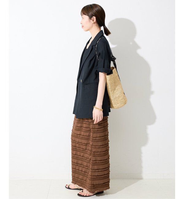 SLOBE IENA「《追加2》フリルカットソータイトスカート」|スカート|