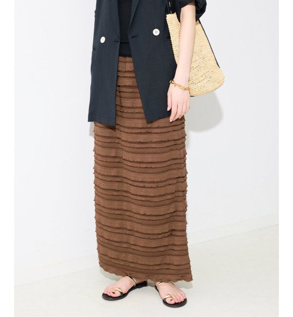 SLOBE IENA「《追加2》フリルカットソータイトスカート」|スカート|