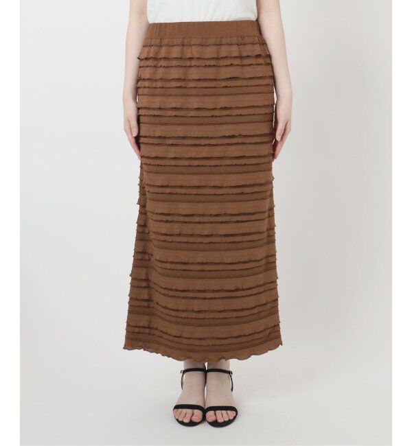 SLOBE IENA「《追加2》フリルカットソータイトスカート」|スカート|