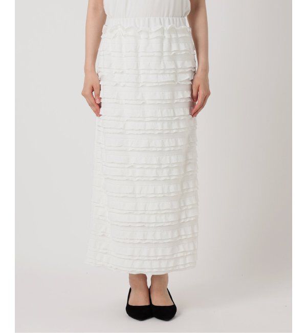 SLOBE IENA「《追加2》フリルカットソータイトスカート」|スカート|