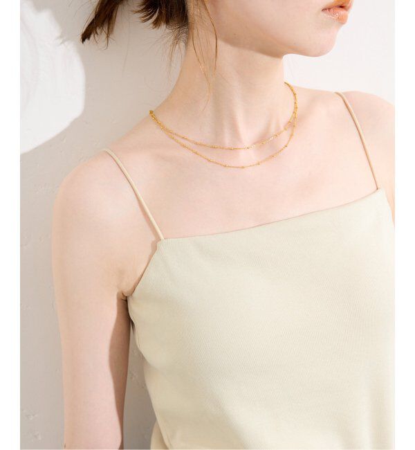 SLOBE IENA「《追加2》カップ付きフライスキャミソール」|インナー|ナチュラル