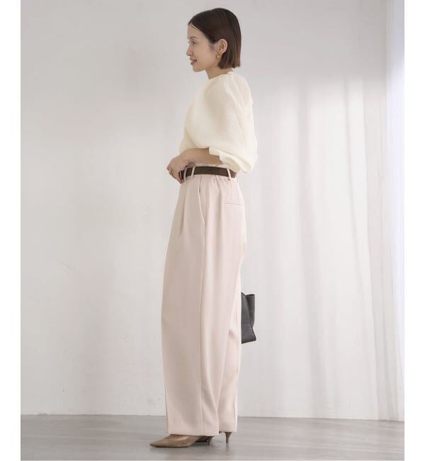 IENA「&NAVY オーガンジージャガードタックブラウス」|シャツ・ブラウス|