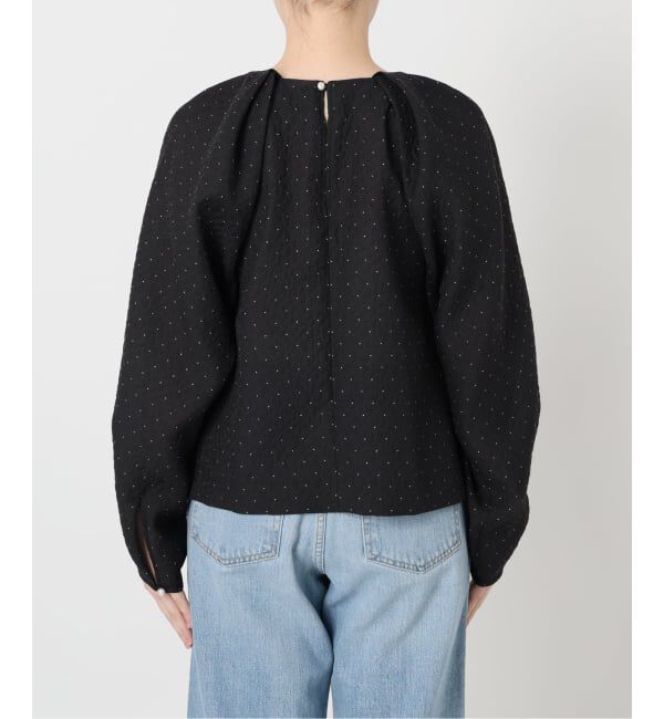 IENA「&NAVY オーガンジージャガードタックブラウス」|シャツ・ブラウス|
