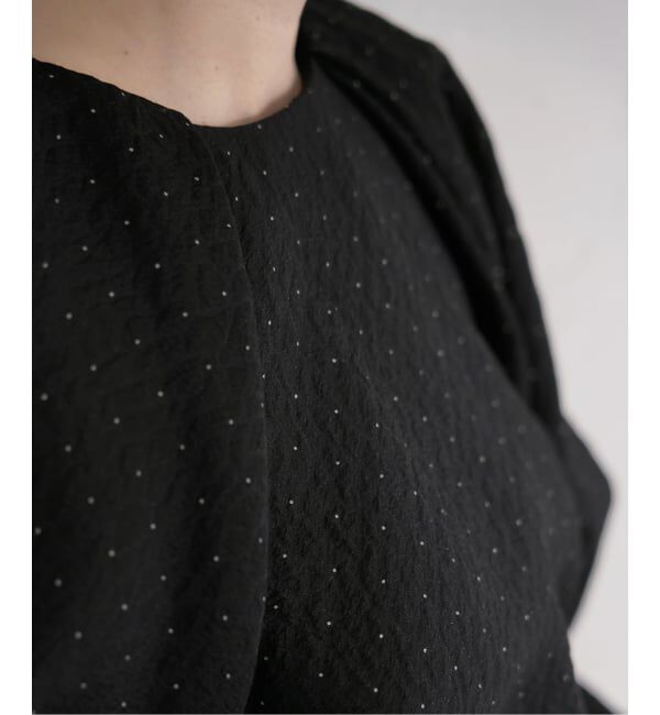 IENA「&NAVY オーガンジージャガードタックブラウス」|シャツ・ブラウス|