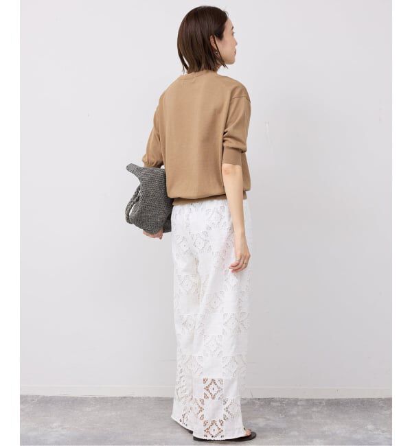 SLOBE IENA「《シリーズあり/予約》コットンキュプラハーフスリーブプルオーバー」|ニット・セーター|