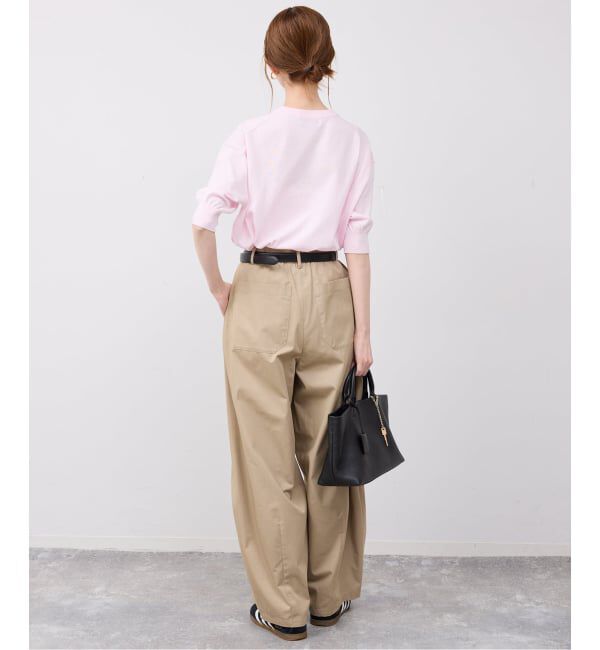 SLOBE IENA「《シリーズあり/予約》コットンキュプラハーフスリーブプルオーバー」|ニット・セーター|