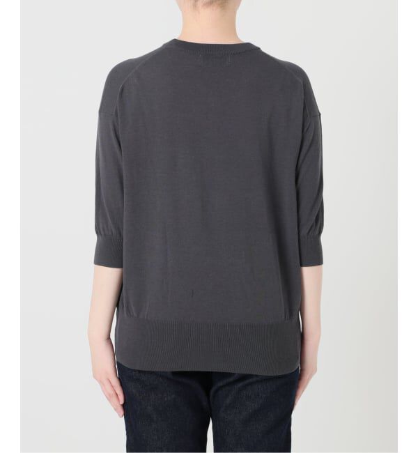 SLOBE IENA「《シリーズあり/予約》コットンキュプラハーフスリーブプルオーバー」|ニット・セーター|