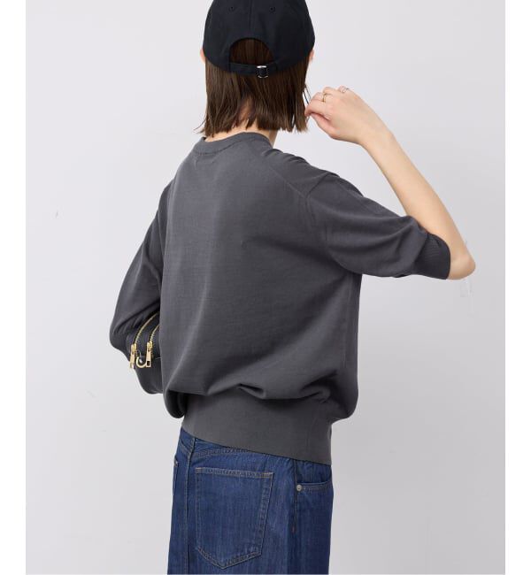 SLOBE IENA「《シリーズあり/予約》コットンキュプラハーフスリーブプルオーバー」|ニット・セーター|