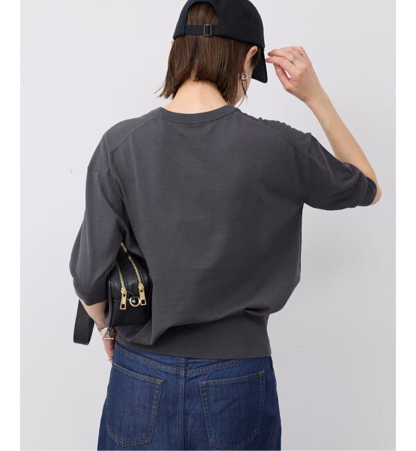 SLOBE IENA「《シリーズあり/予約》コットンキュプラハーフスリーブプルオーバー」|ニット・セーター|