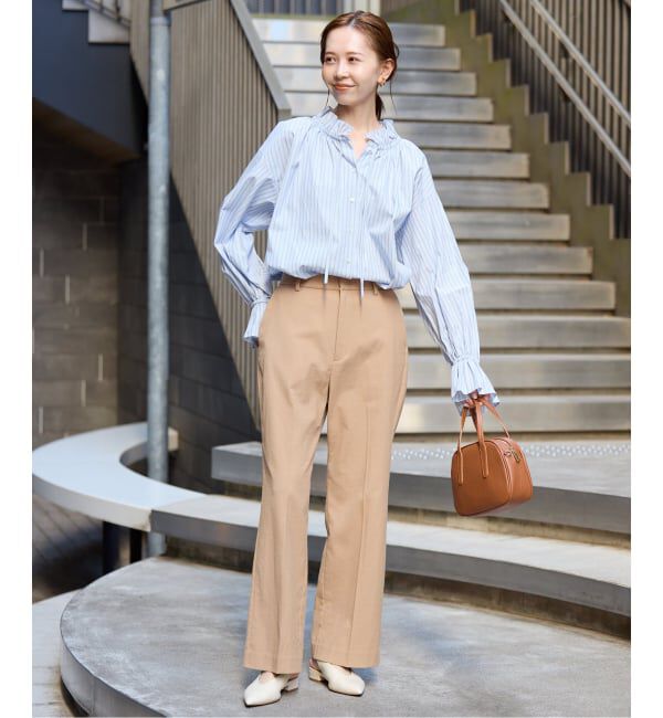 SLOBE IENA「《34・40サイズWEB限定展開/シリーズあり/予約》リネンmixストレッチパンツ」|その他|