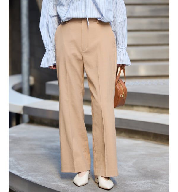 SLOBE IENA「《34・40サイズWEB限定展開/シリーズあり/予約》リネンmixストレッチパンツ」|その他|