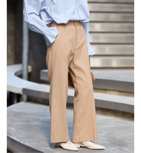 SLOBE IENA「《34・40サイズWEB限定展開/シリーズあり/予約》リネンmixストレッチパンツ」|その他|