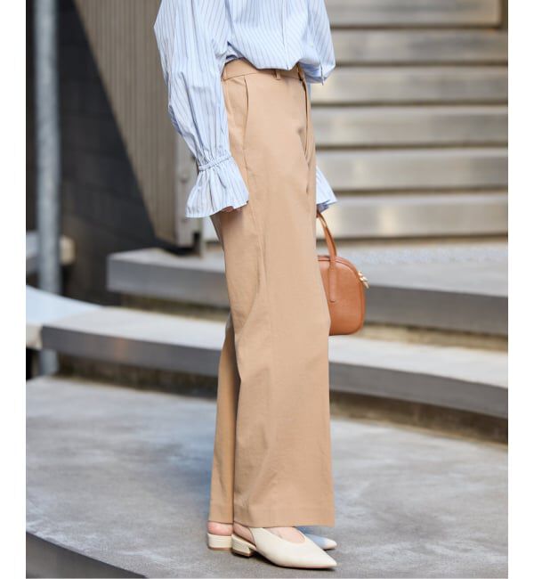 SLOBE IENA「《34・40サイズWEB限定展開/シリーズあり/予約》リネンmixストレッチパンツ」|その他|