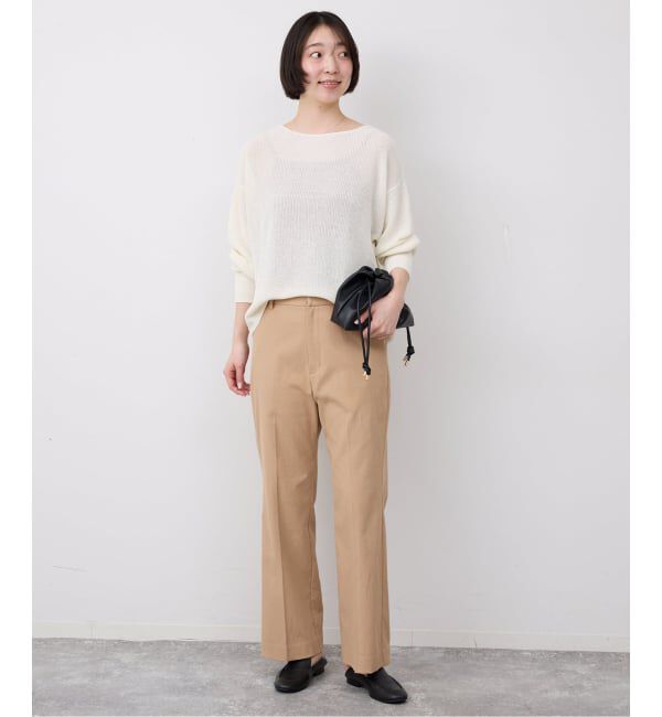 SLOBE IENA「《34・40サイズWEB限定展開/シリーズあり/予約》リネンmixストレッチパンツ」|その他|