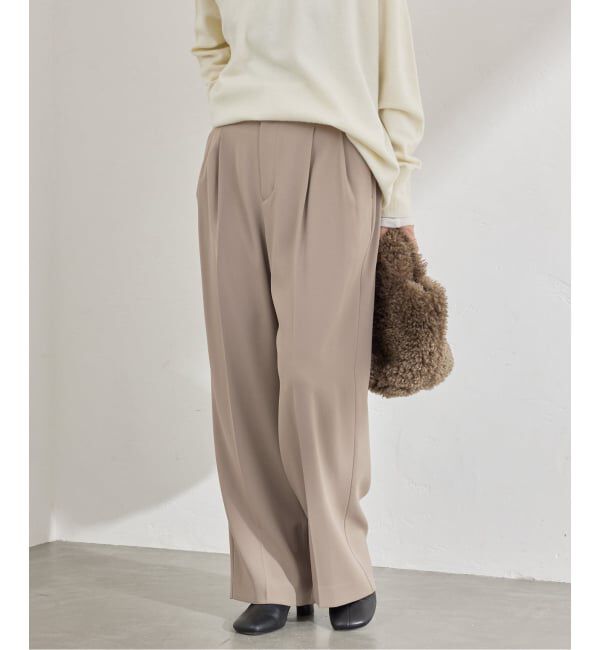 IENA「《追加予約》ウォッシャブル ジョーゼットスラックス」|スラックス|