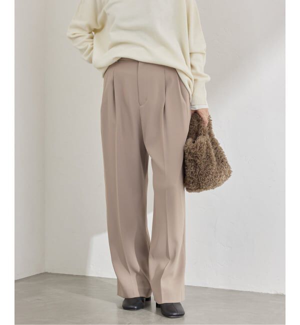 IENA「《追加予約》ウォッシャブル ジョーゼットスラックス」|スラックス|