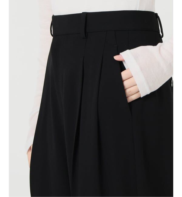 IENA「《追加予約》ウォッシャブル ジョーゼットスラックス」|スラックス|