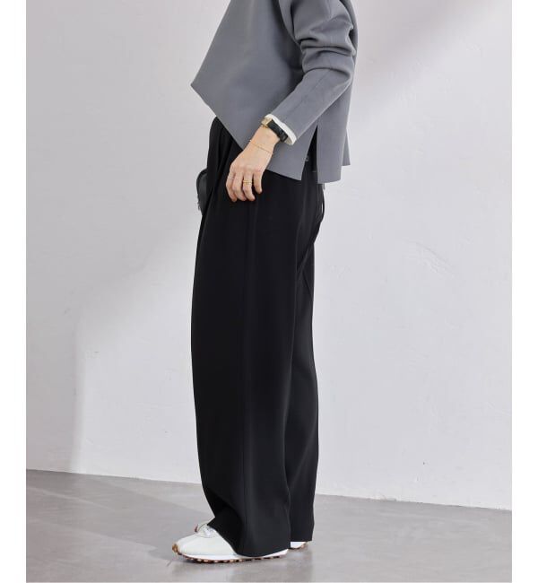 IENA「《追加予約》ウォッシャブル ジョーゼットスラックス」|スラックス|