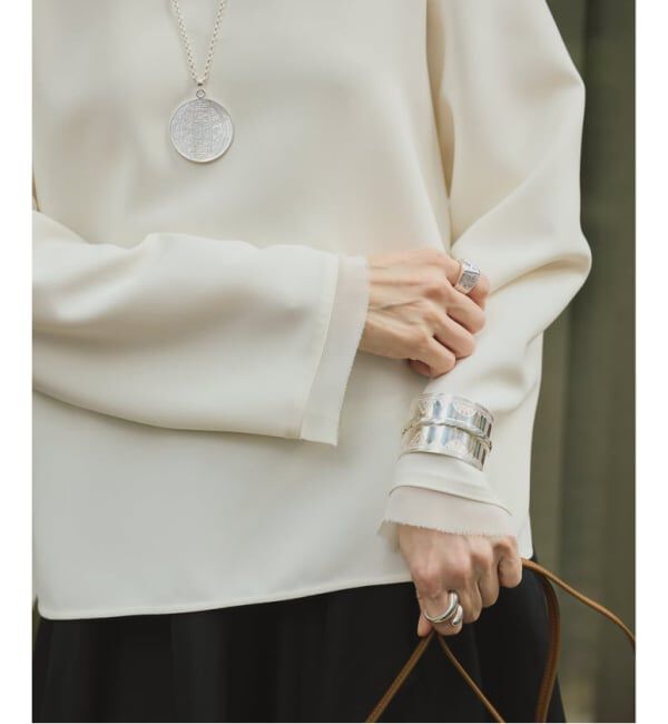 VERMEIL par iena「《WEB限定/追加予約》Minimal Double Cross ブラウス」|シャツ・ブラウス|