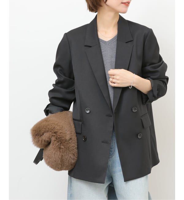 JOURNAL STANDARD relume「《追加 / 新色》ダブルフロントテーラードジャケット」|テーラードジャケット|ブラック