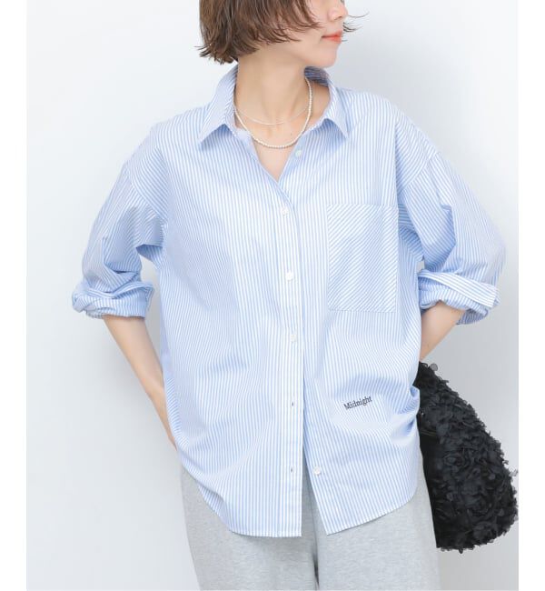 JOURNAL STANDARD relume「ONE DAYロゴストライプシャツ」|シャツ・ブラウス|サックスブルー