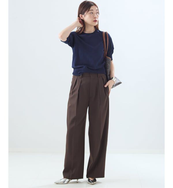 journal standard L'essage「《予約》コットンハーフスリーブプルオーバー」|ニット・セーター|