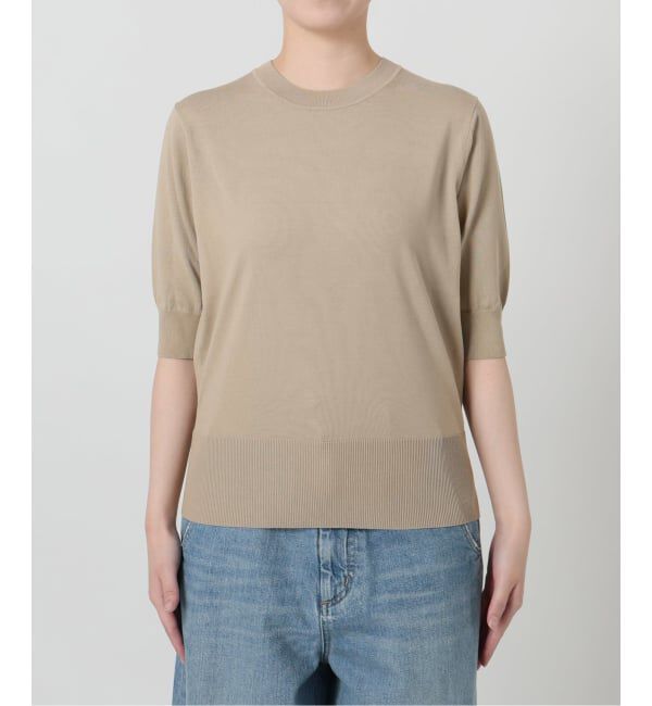 journal standard L'essage「《予約》コットンハーフスリーブプルオーバー」|ニット・セーター|