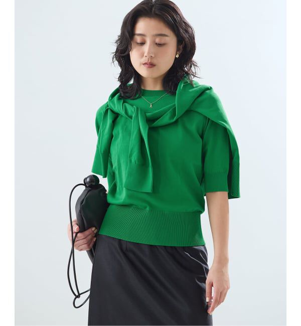 journal standard L'essage「《予約》コットンハーフスリーブプルオーバー」|ニット・セーター|