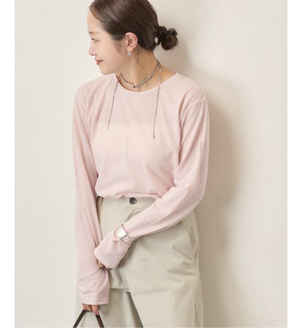 JOURNAL STANDARD「《追加》クルーネックシアーロングTシャツ」|Tシャツ・カットソー|