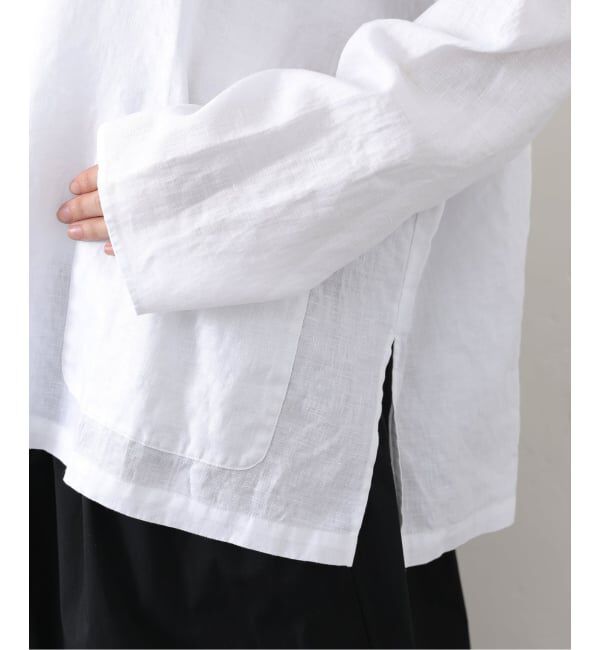 journal standard luxe「《予約》リネンワッシャー スキッパーシャツ」|シャツ・ブラウス|