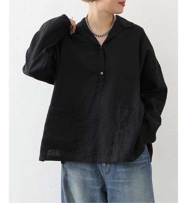 journal standard luxe「《予約》リネンワッシャー スキッパーシャツ」|シャツ・ブラウス|
