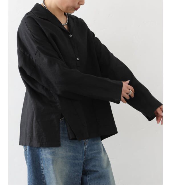journal standard luxe「《予約》リネンワッシャー スキッパーシャツ」|シャツ・ブラウス|