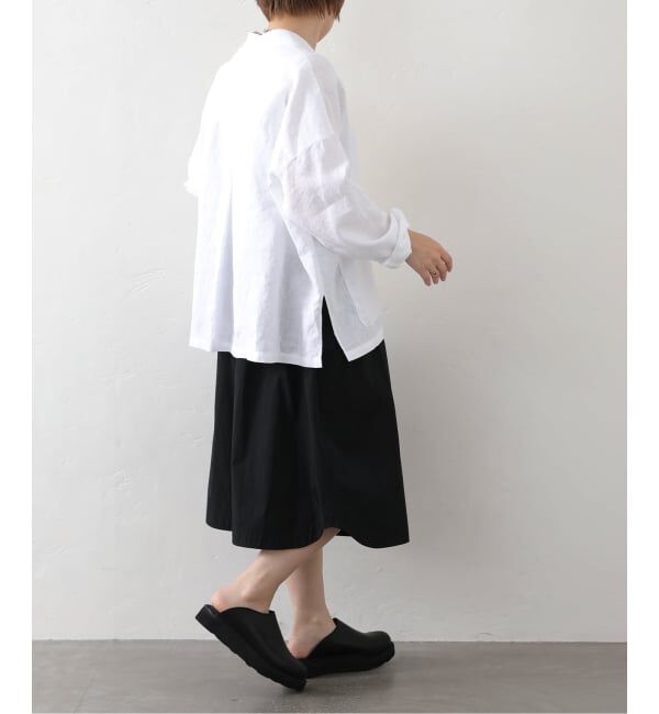 journal standard luxe「《予約》リネンワッシャー スキッパーシャツ」|シャツ・ブラウス|